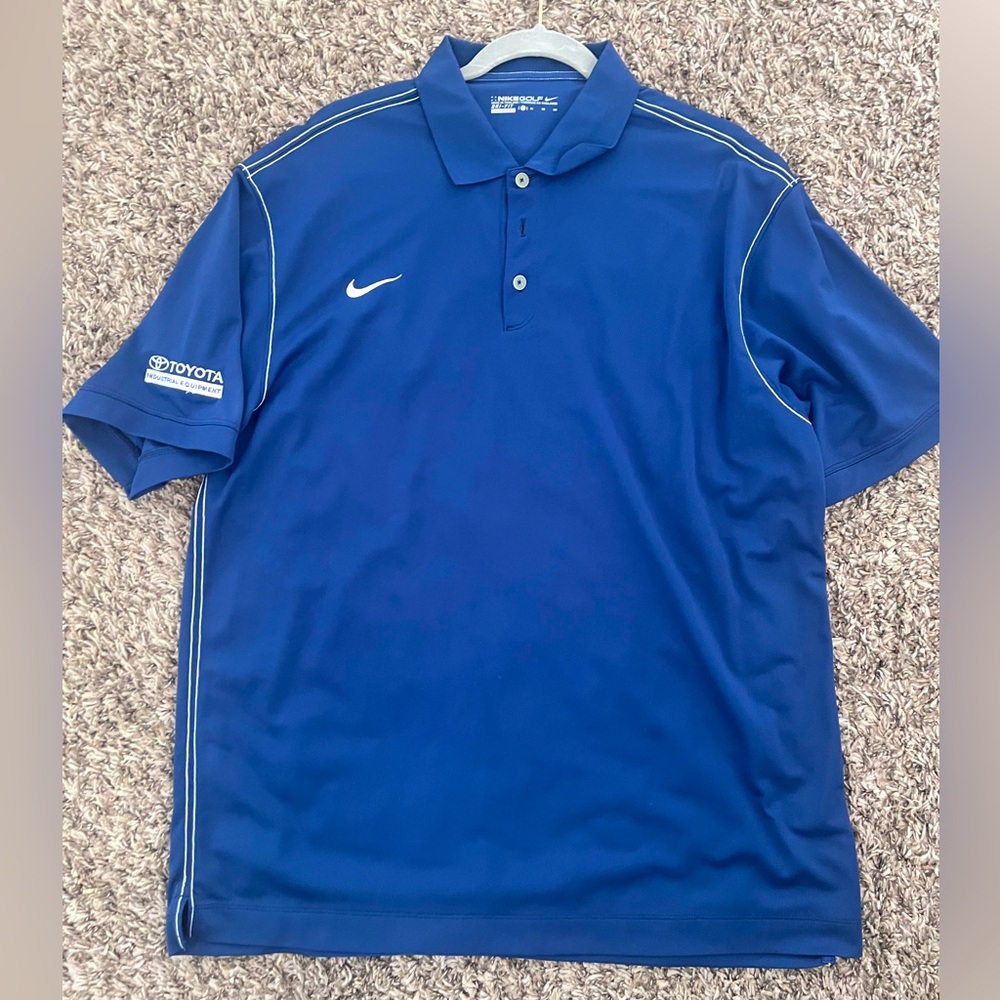 Nike Dri-Fit XL but runs small, fits like a large